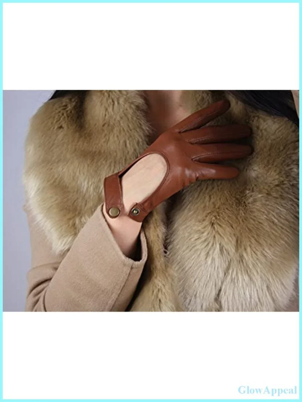 Genuine Sheepskin Driving Gloves Women's Touchscreen Cosplay Motorcycle